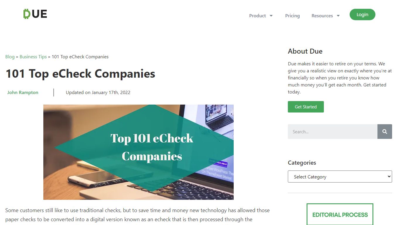 101 Top eCheck Companies - Due